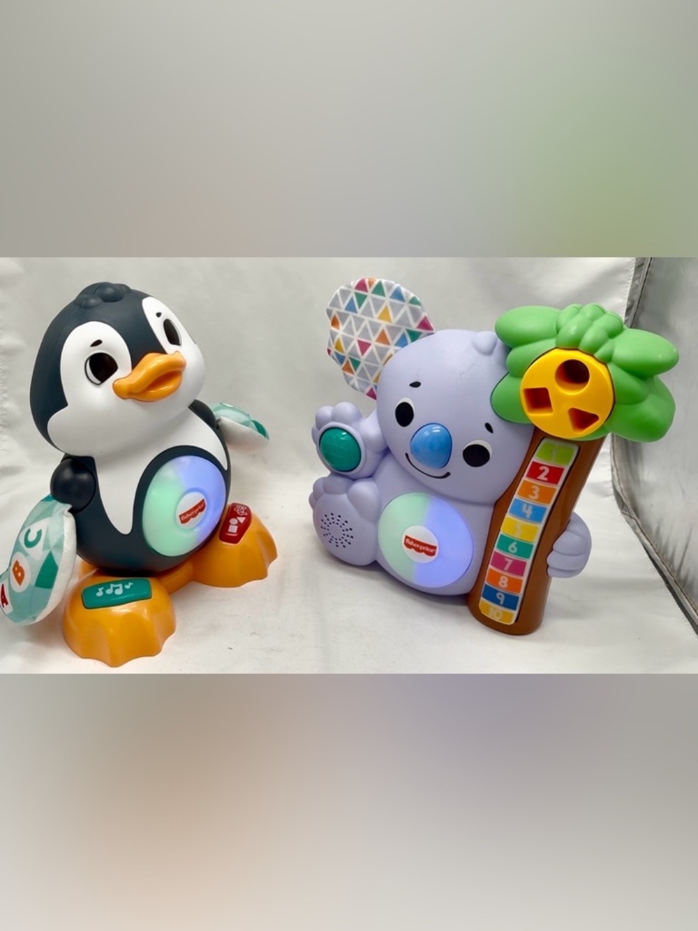 Fisher Price LINKIMALS Interactive Toy Counting KOALA & Cool Beat PENGUIN TESTED